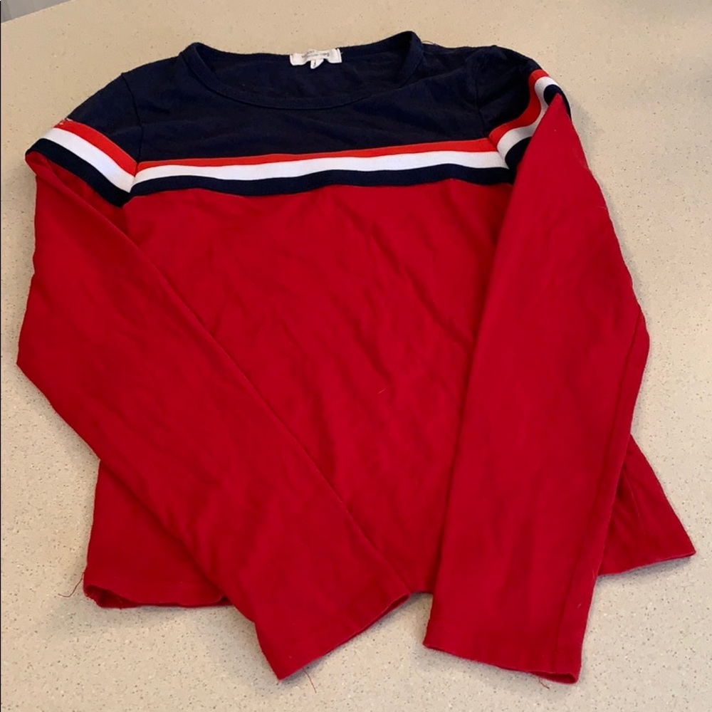 Cute red and blue long sleeved tee